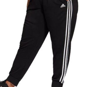 adidas Women's Plus Size Sportswear 3-Stripe Pants 3X